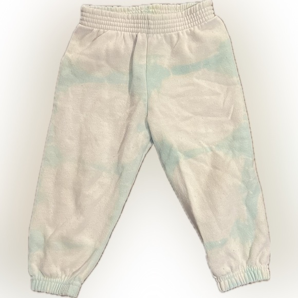 Patched and sewn mint tie dye cool sweatshirt and sweatpant set - size 2 - Picture 4 of 4